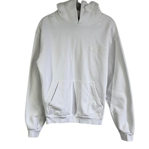 TALENTLESS Hoodie in White - S - Picture 1 of 6